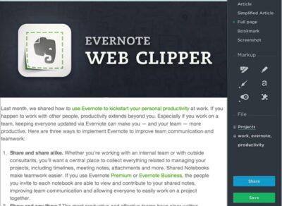 Evernote Web Clipper 6 For Googles Chrome Browser Launches ...