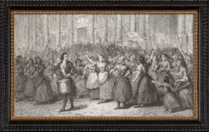 5th October 1789 the Women's March on Versailles. On this day in 1789, an angry mob of nearly 7,000 working women – armed with pitchforks, pikes and muskets – marched in the rain from Paris to Versailles in what was to be a pivotal event in the intensifying French Revolution.